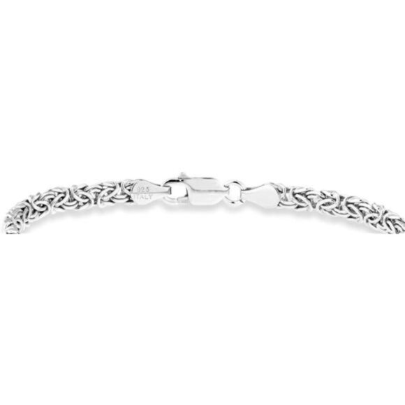 Miabella Sterling Silver Anklet for Women Italian Byzantine Chain Jewelry - Picture 4 of 6